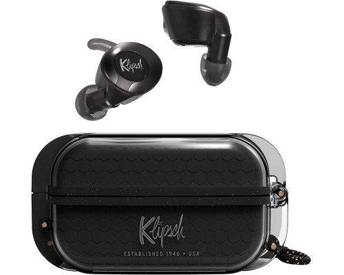 Спортивные наушники Klipsch T5 II True Wireless Sport черного цвета с пыленепроницаемым чехлом