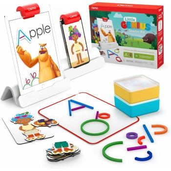 Обучающие настольные игры 4в1 Osmo "Little Genius Starter Kit" для iPhone и iPad, английский алфавит, рисование, переодевание, решение проблем