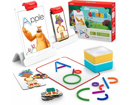 Обучающие настольные игры 4в1 Osmo "Little Genius Starter Kit" для iPhone и iPad, английский алфавит, рисование, переодевание, решение проблем