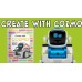 Робот Anki Cozmo с сумкой, набором цветных гусениц и книгой