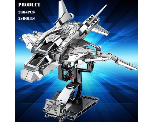 Конструктор Антигравитационный самолет Batfighters QuinJet fighter арт. MG3130, 246 дет.