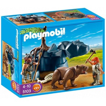 Конструктор Playmobil Пещерный медведь и охотники арт.5103, 20 дет.