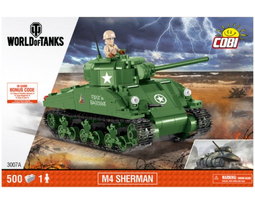Танк M4 Шерман с одной фигуркой COBI 3007