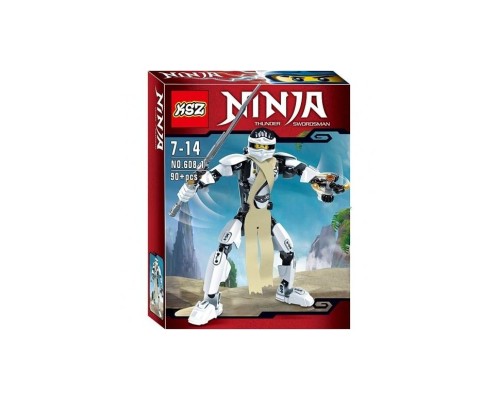 Конструктор KSZ Ninja Thunder Swordsman арт. 608-1 «Зейн. Белый ниндзя» 90 дет.