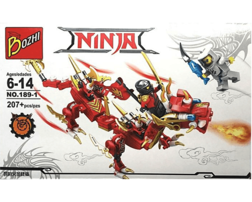 Конструктор Bozhi Ninja арт. 189-1 «Красный дракон»  207 дет. 	