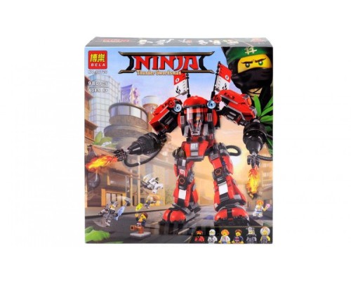 Конструктор Bela Ninja арт.10720 «Огненный робот Кая» 980 дет.