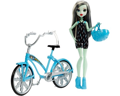 Кукла Mattel Monster High Boltin' Bicycle Frankie Stein Doll & Vehicle