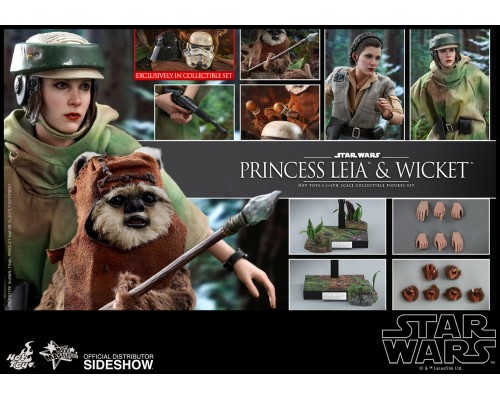 Сет из двух фигурок Princess Leia & Wicket by Hot Toys