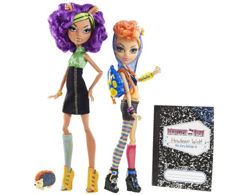 Кукла Mattel Monster High Action Figure Doll 2Pack Gift Set Werewolf Twin Sisters Clawdeen Howleen Wolf