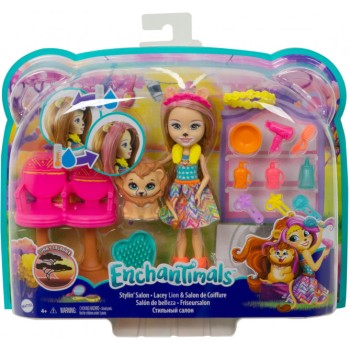 Набор Enchantimals Лев и салон причесок