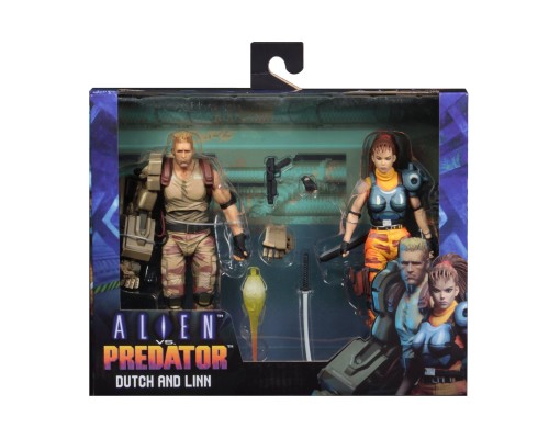 Фигурки Neca Alien vs Predator Dutch Lin Arcade 2 Pack