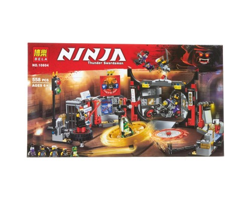 Конструктор BELA Ninja 10804 Штаб-квартира сынов Гармадона, 558 дет.