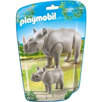 Конструктор Playmobil Дикие животные: носорог с детенышем, арт.6638, 2 дет.