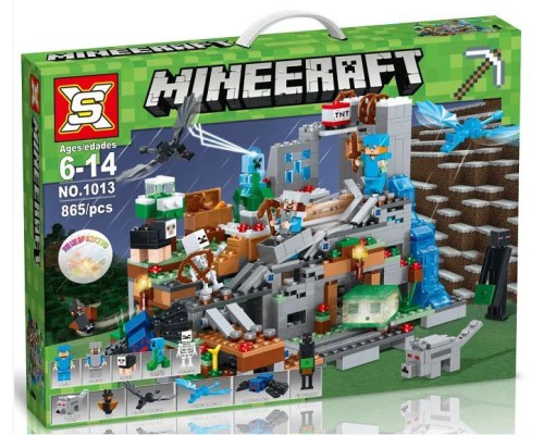 Конструктор SX1013 MINECRAFT Горная пещера  865 деталей