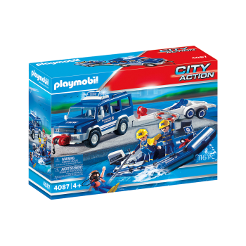 Конструктор Playmobil Джип и катер береговой охраны, арт.4087, 116 дет.