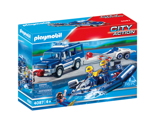 Конструктор Playmobil Джип и катер береговой охраны, арт.4087, 116 дет.