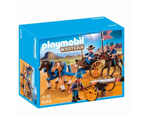 Конструктор Playmobil Дикий Запад: Отряд янки с пушкой, арт.5249, 55 дет.