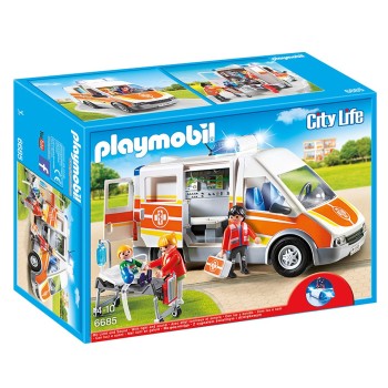 Конструктор Playmobil Скорая помощь со светом и звуком, арт.70049, 62 дет.