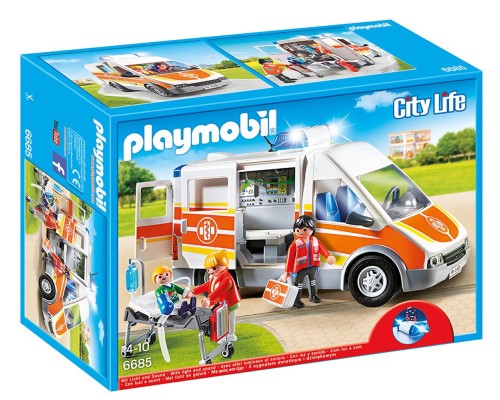 Конструктор Playmobil Скорая помощь со светом и звуком, арт.70049, 62 дет.