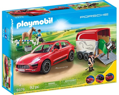 Конструктор Playmobil Porsche Macan GTS с фургоном, арт.9376, 92 дет.