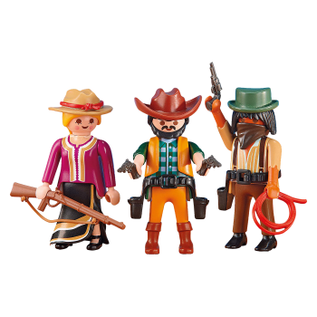 Конструктор Playmobil Дикий Запад: Три ковбоя, арт.6278, 12 дет.