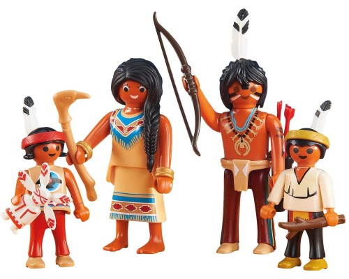 Конструктор Playmobil Дикий Запад: Семья индейцев, арт.6322, 12 дет.