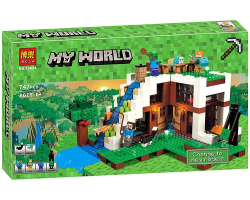 Конструктор BELA  Minecraft 10624 База на водопаде, 747 дет.