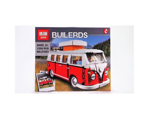  Конструктор Lepin Creators 21001 Фольксваген T1 Camper Van (1354 детали)