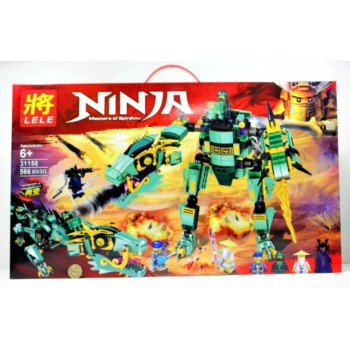 Конструктор Lele Ninja «Механический дракон зеленого Ниндзя» 568 дет. арт.31158