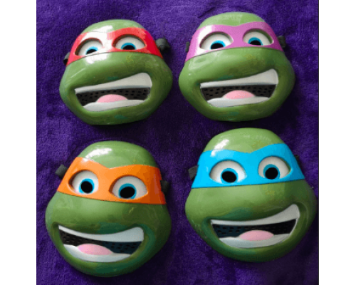 Маска TMNT Черепашки Ниндзя Леонардно с подсветкой