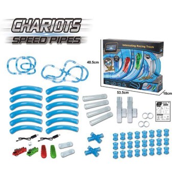 Трубопроводные гонки Chariots Speed Pipes, 48 деталей (2 машинки)