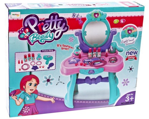 Туалетный столик для девочек с зеркалом и феном Pretty Beauty
