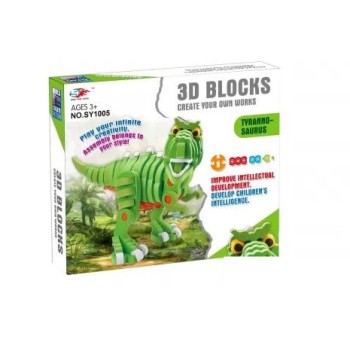 Конструктор мягкий Тираннозавр, 104 детали SEN YAN TOYS  NO. SY1005