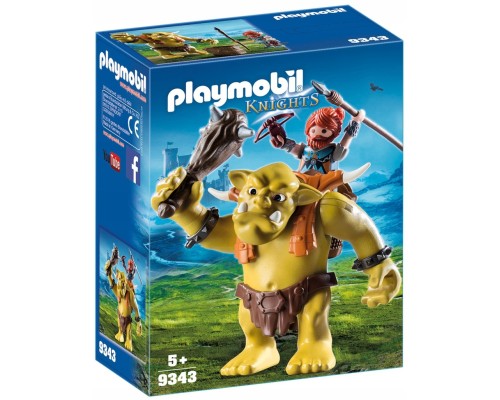 Конструктор Playmobil Гигантский Тролль с боевым гномом арт. 9343, 12 дет.
